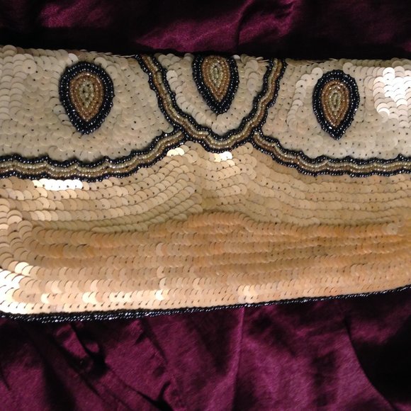 Sequin Beaded clutch purse - Picture 2 of 4